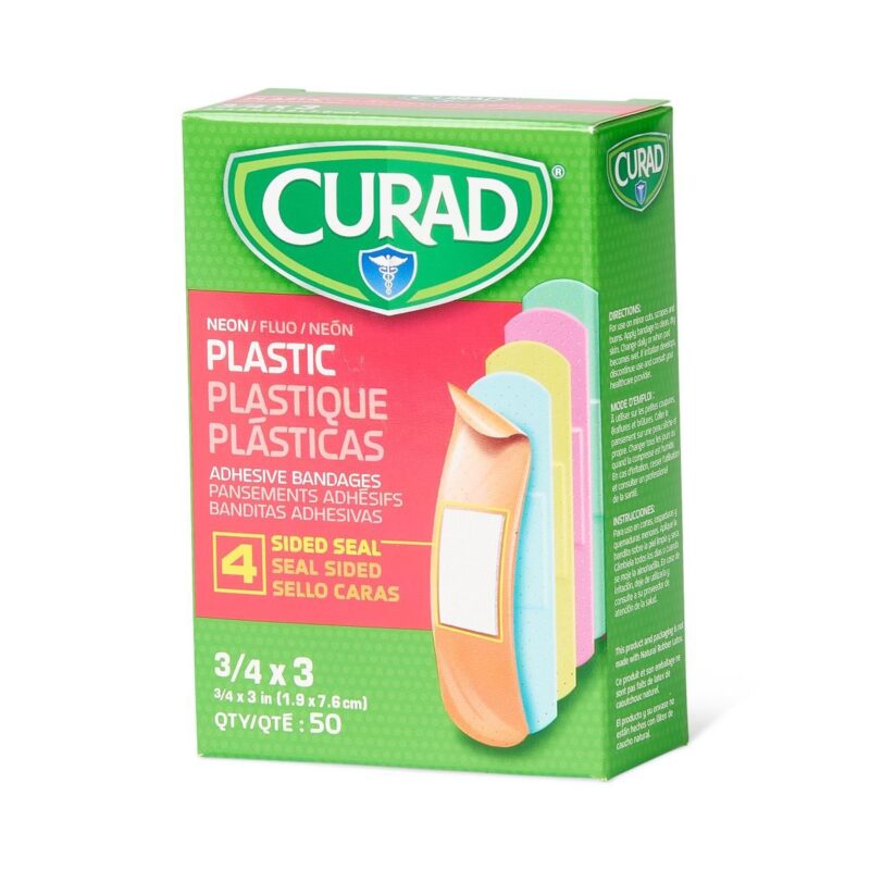 Bandage adhésif stérile couleur fluo CURAD® (boite de 50)