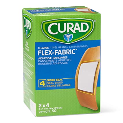 Pansement adhésif en tissu Curad  2x4 (boite de 50)